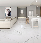 white marble floor